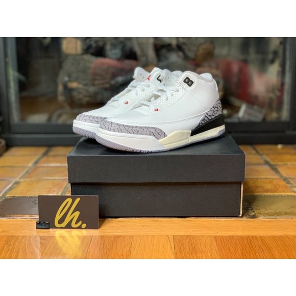 Size 3y Air Jordan 3 Retro “White Cement” Athletic Basketball Sneakers D… - Picture 2 of 9